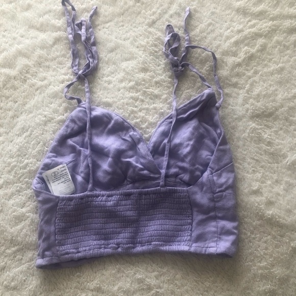 XS Abercrombie Purple String Crop Top - Picture 4 of 4
